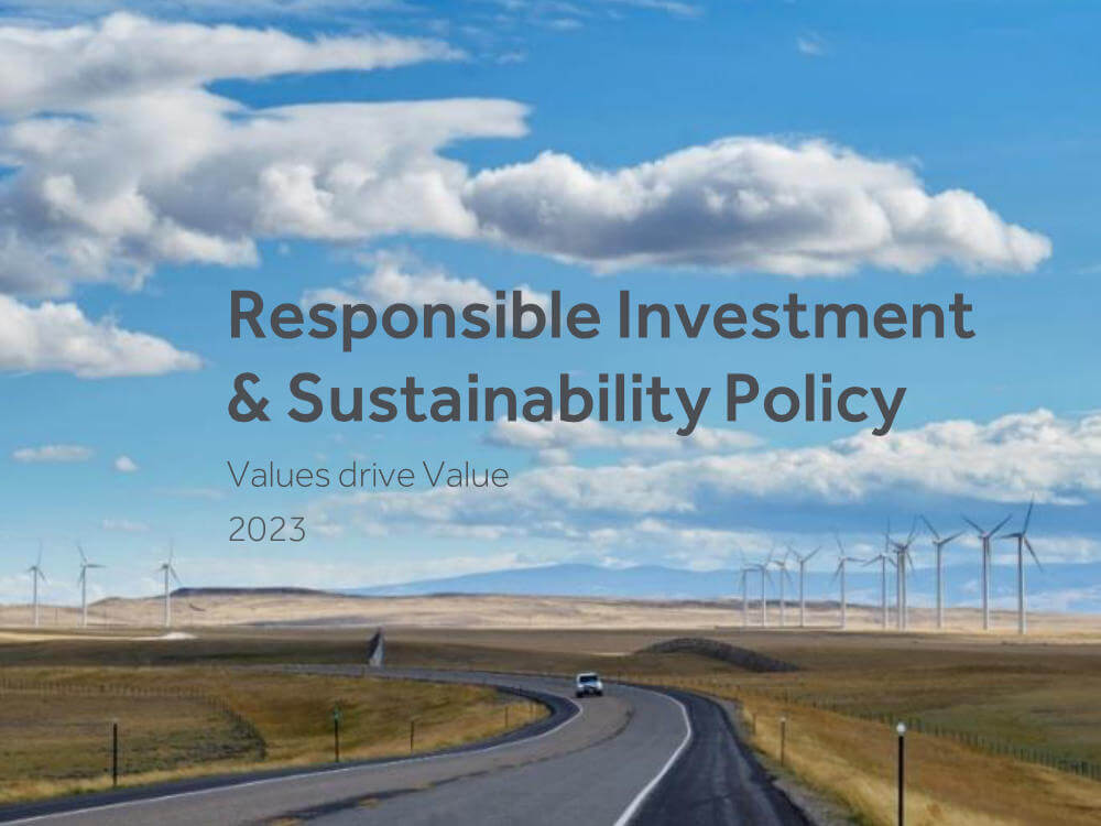 Responsible Investment & Sustainability Policy 2023